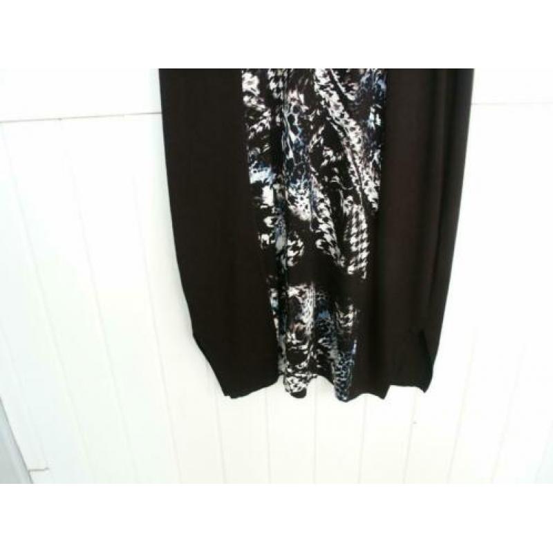Tricot jurk Bagoes zwart/petrol/wit maat 2 - 42/44 nieuw!