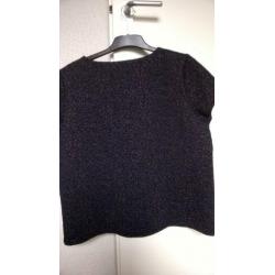We Fashion nieuwe top blauw brons lurex maat XXL incl verz