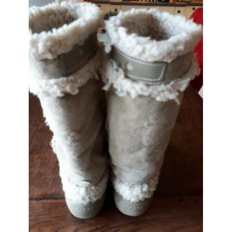 Crocs laarzen M9/40 kunstof met bond kleur beige