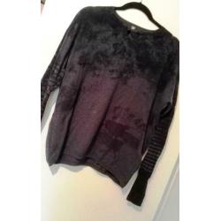 High use BLUE designer trui 'Pardon' - zgan - XL