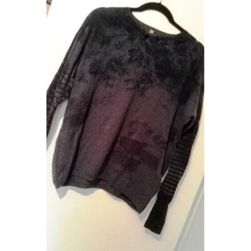 High use BLUE designer trui 'Pardon' - zgan - XL