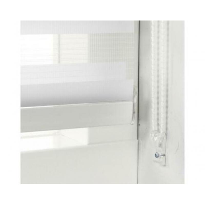 Duo Rolgordijn Cassette 100x175cm Wit Licht doorlatend.