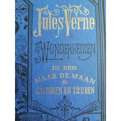 Jules Verne en Paul Ivoi. Blauwe en rode linnen boekjes
