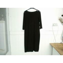 Tricot jurk Bagoes zwart/petrol/wit maat 2 - 42/44 nieuw!