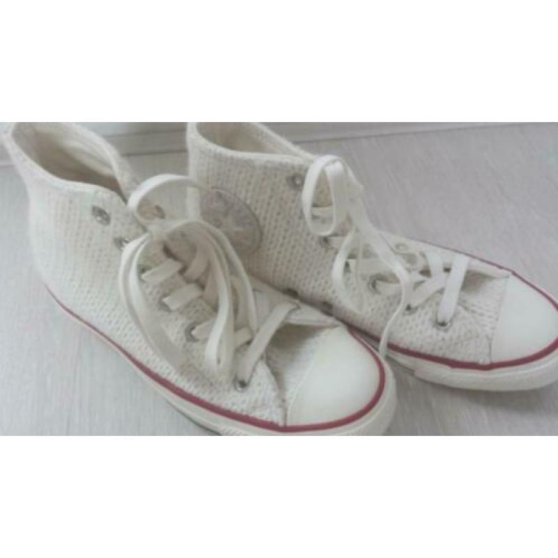 ALL STARS witte gebreide halfhoge sneakers, maat 37 NEW