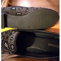 schoenen zwart met bling bling maat 37