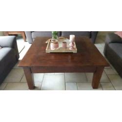 Salontafel en bijzettafel van Frans teakhout