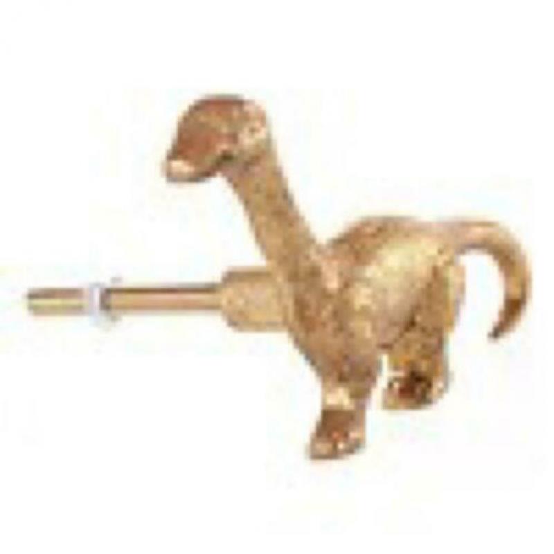 Gouden dino deurknoppen 7 stuks