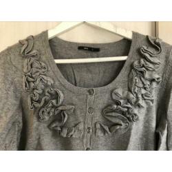 Dames vest grijs maat L