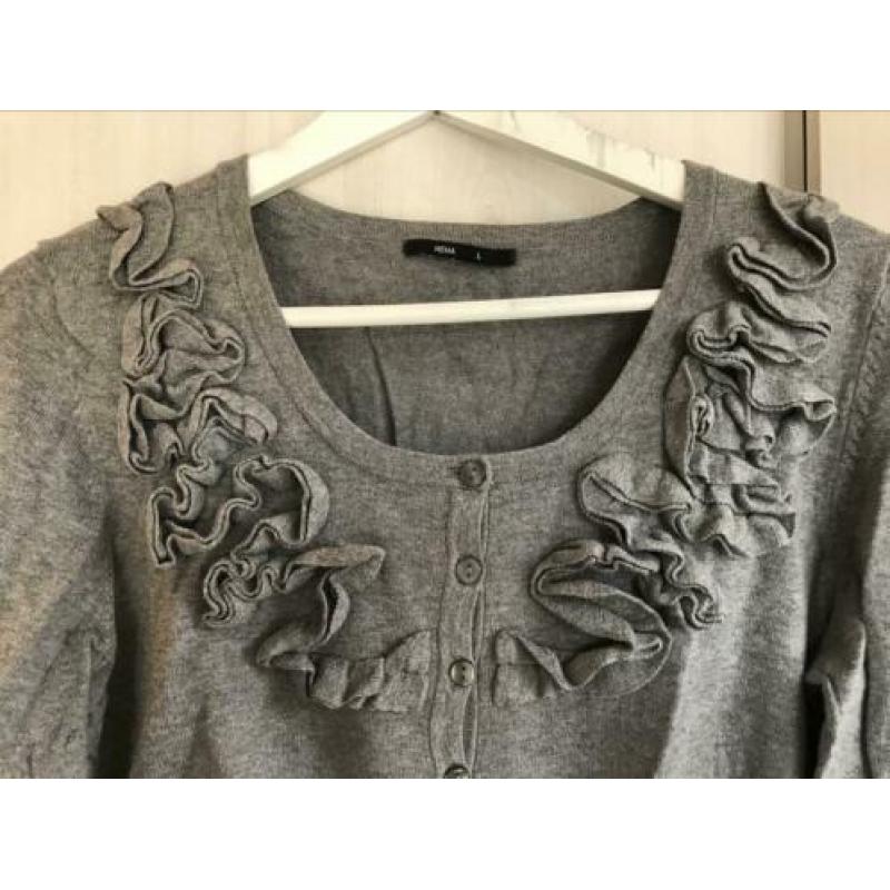 Dames vest grijs maat L