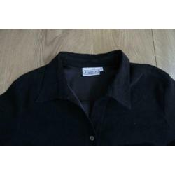 ellery's fashion blouse 44 zwart, fluweel achtig zga nieuw
