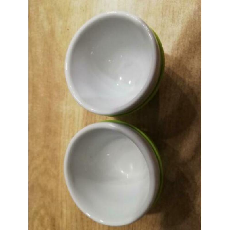 2 koziol mini kopjes-wit/limegroen-()