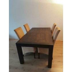 Eethoek met 4 stoelen