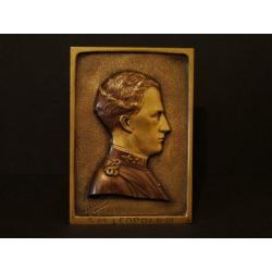 Plaquette Koning Leopold III België, Gesigneerd A.Daumont.
