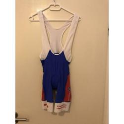 Dames fietspakje mt s, rood/ blauw