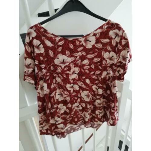 Roestbruine top Miss Etam Plus Collectie mt52