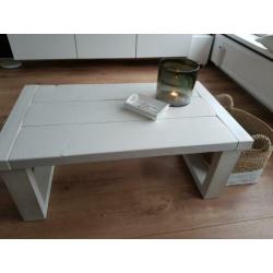 Salontafel wit hout landelijk scandinavische stijl