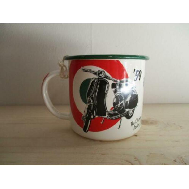 emaille mokken BMW, vespa, VIP, john deere, volkswagen