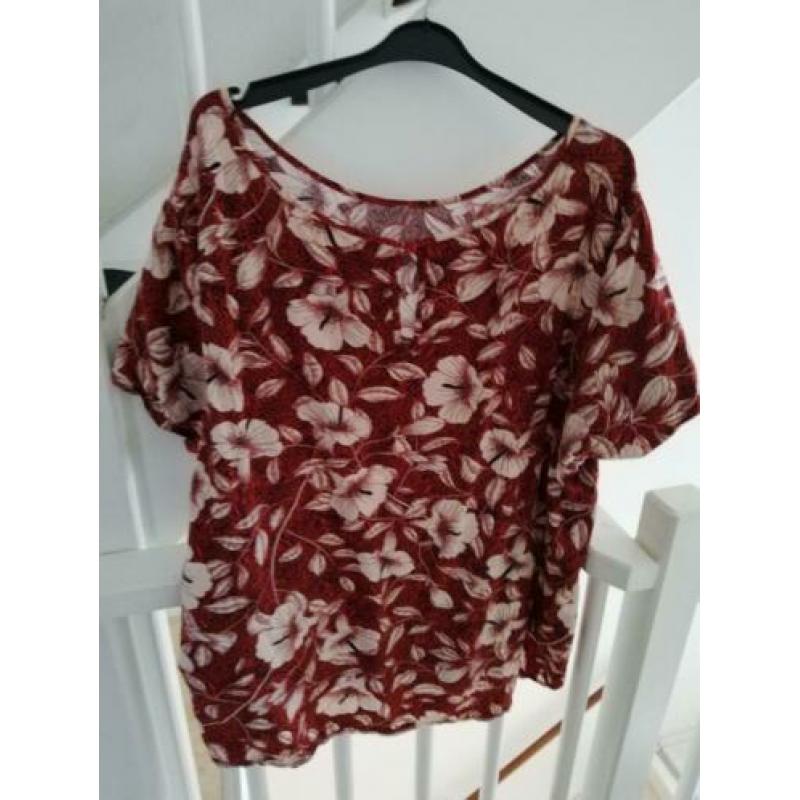 Roestbruine top Miss Etam Plus Collectie mt52