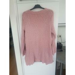 Zacht Vest kleur oud roze maat L NIEUW