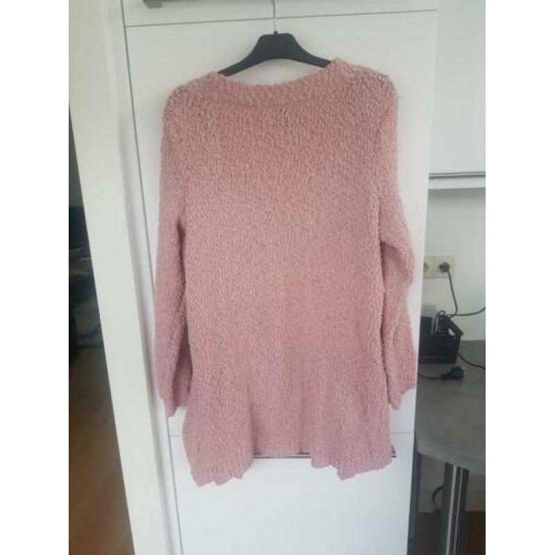 Zacht Vest kleur oud roze maat L NIEUW