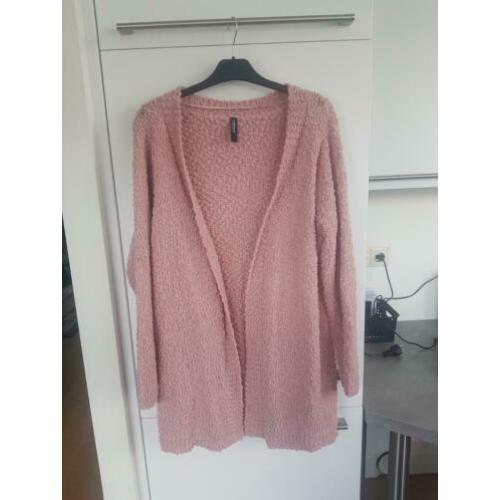 Zacht Vest kleur oud roze maat L NIEUW