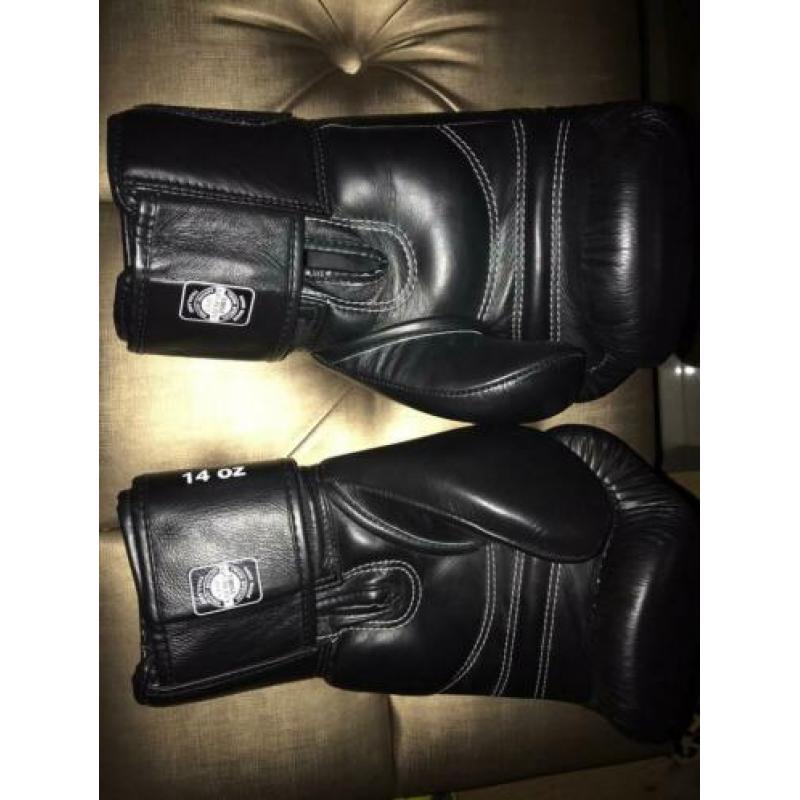 Twins kick/boks handschoenen + scheendekkers NIEUW Set