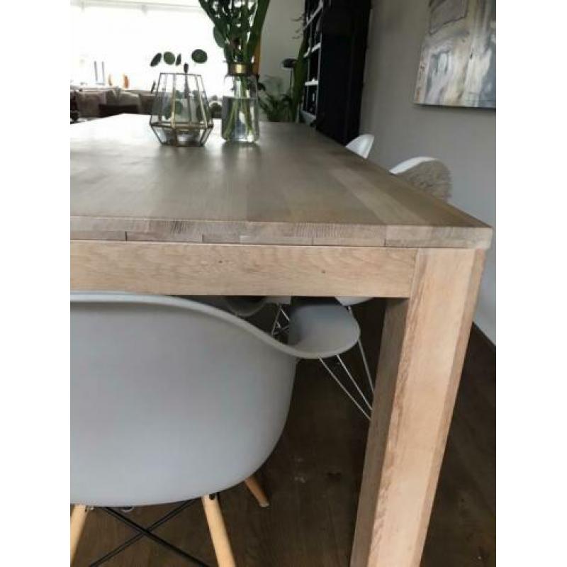 Eettafel eikenhout 220x100