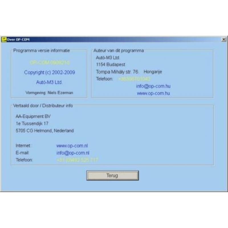 Opel Obd op-com diagnose kabel USB.