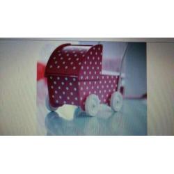 houten poppenwagen met kap prenatal