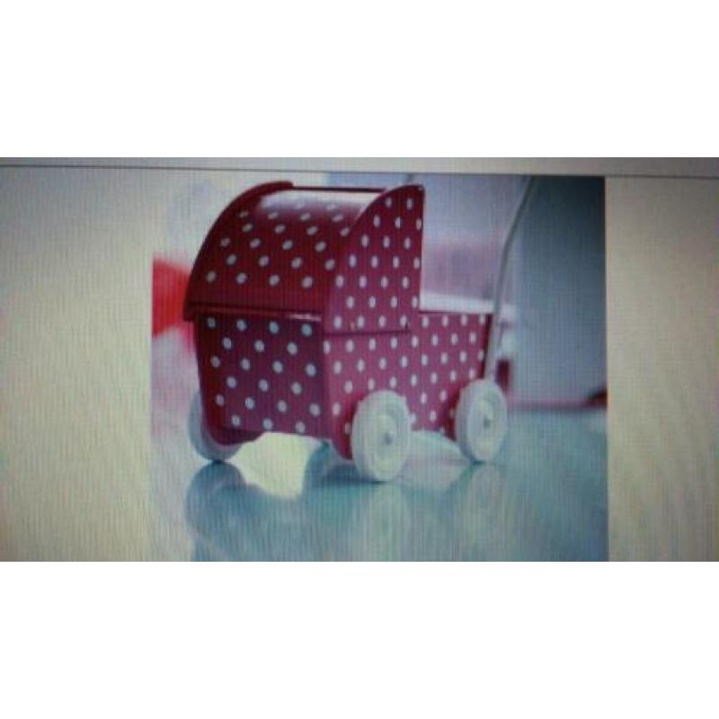 houten poppenwagen met kap prenatal