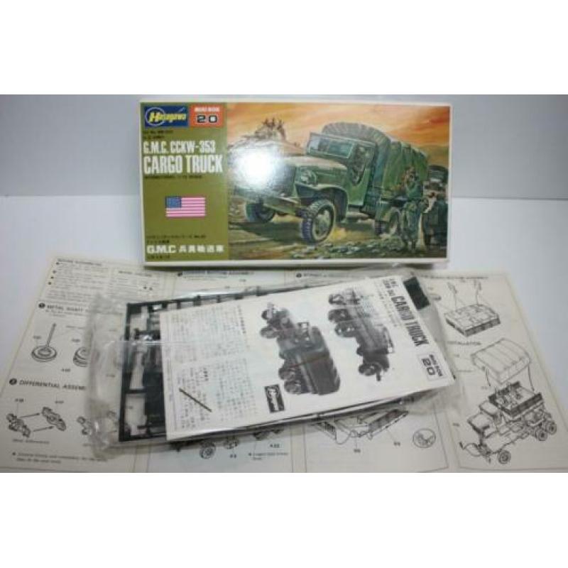 Te koop bouwdoos van leger vrachtwagen van Hasegawa, 1:72