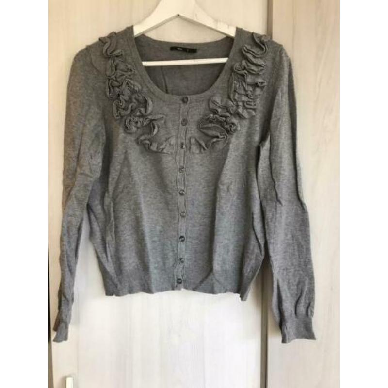 Dames vest grijs maat L