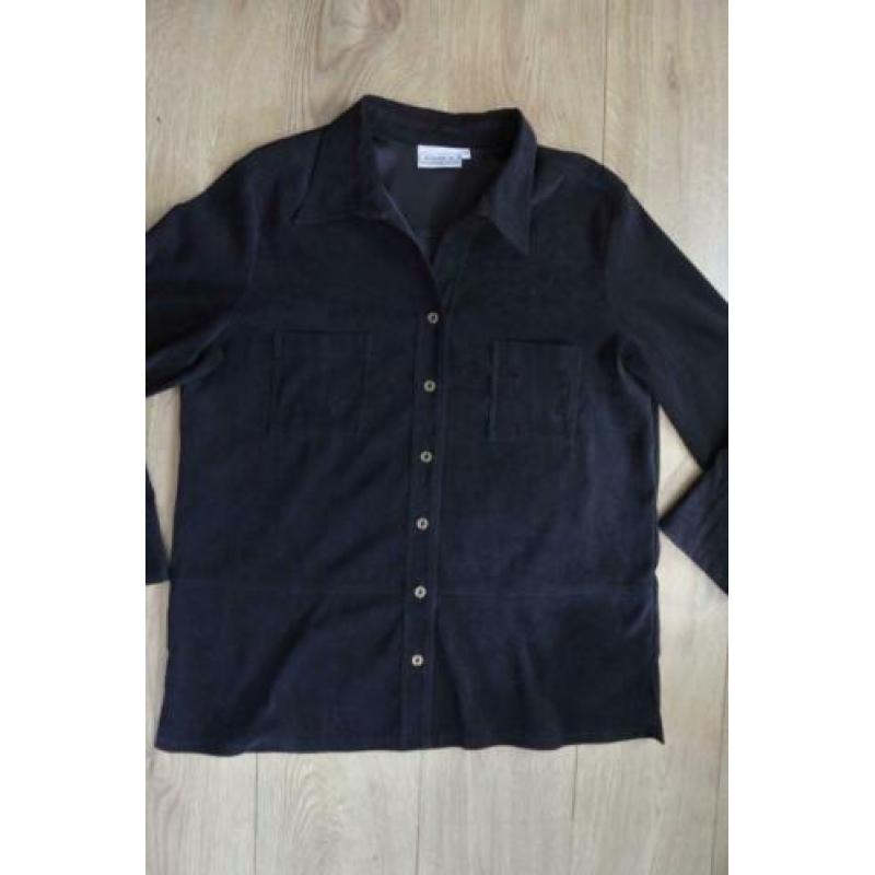 ellery's fashion blouse 44 zwart, fluweel achtig zga nieuw