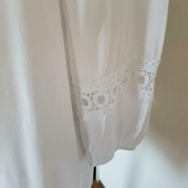 Tuniek ibiza style one size tot 44 wit
