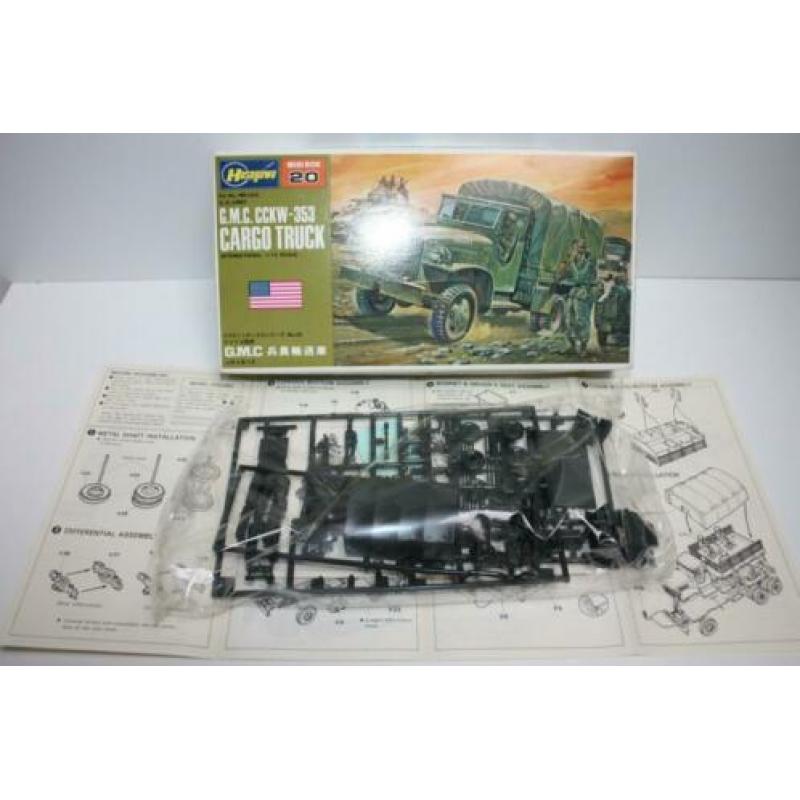 Te koop bouwdoos van leger vrachtwagen van Hasegawa, 1:72