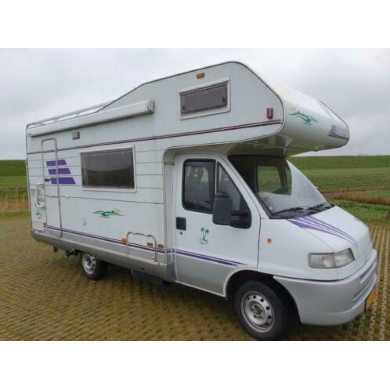 nette fiat 2.5 d ,hymer alkoof ,1995,airco,5 persoons