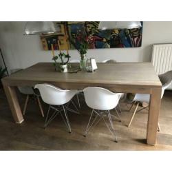 Eettafel eikenhout 220x100