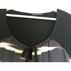 Wearhouse zwarte top met print, maat M