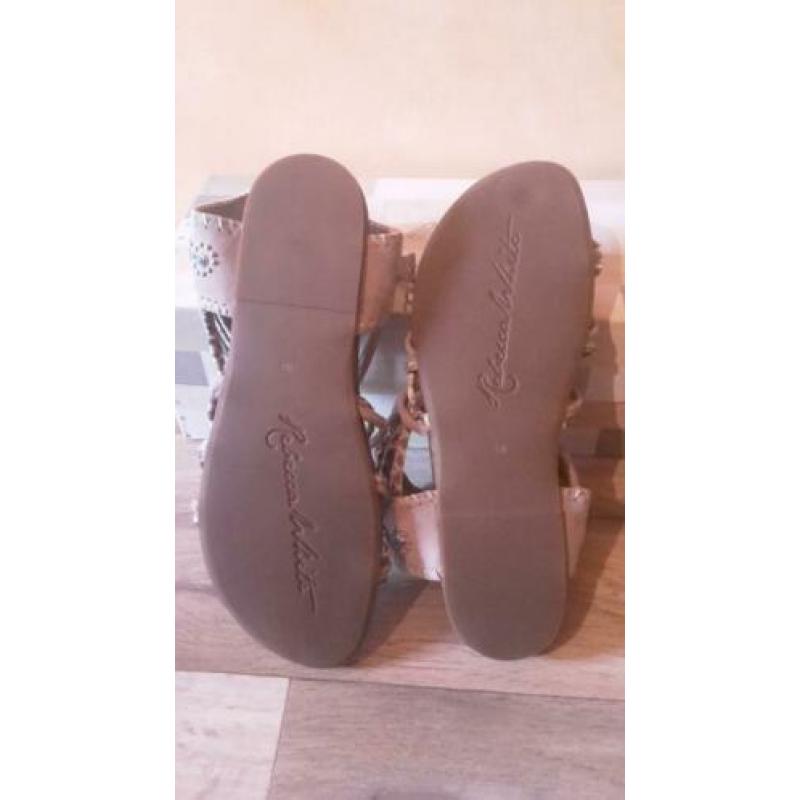 Rebecca white sandalen grijs/wit, Maat 38!