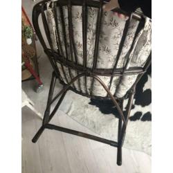 Vintage rotan schommelstoel