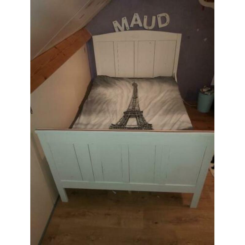 Massief eiken bed