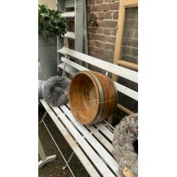 Antieke gouden Franse spiegel met kuif IL Fienile brocante