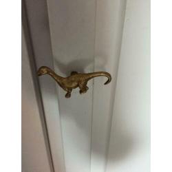 Gouden dino deurknoppen 7 stuks