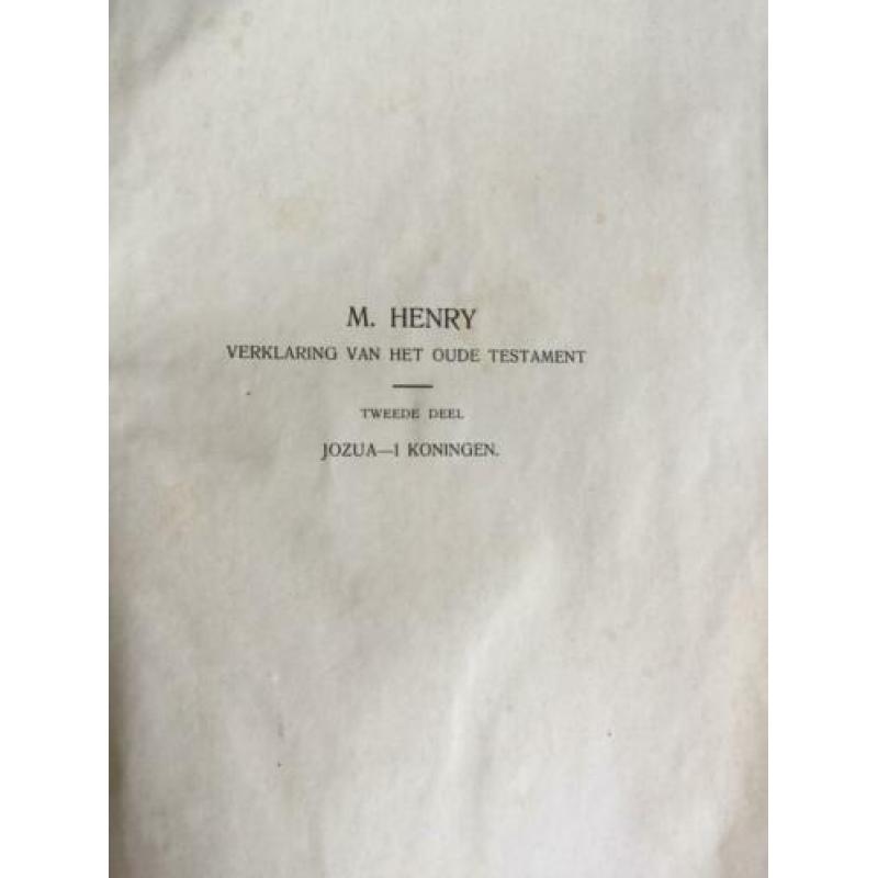 1912 Matthew Henry bijbelverklaring I-II-III OT (Jehovah)