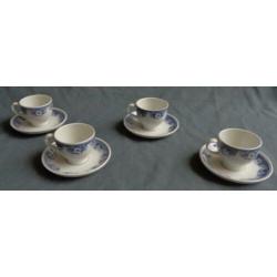 P. REGOUT SPHINX BALMORAL 4x kop en schotel H6,5xO8cm 15cl c