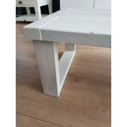 Salontafel wit hout landelijk scandinavische stijl