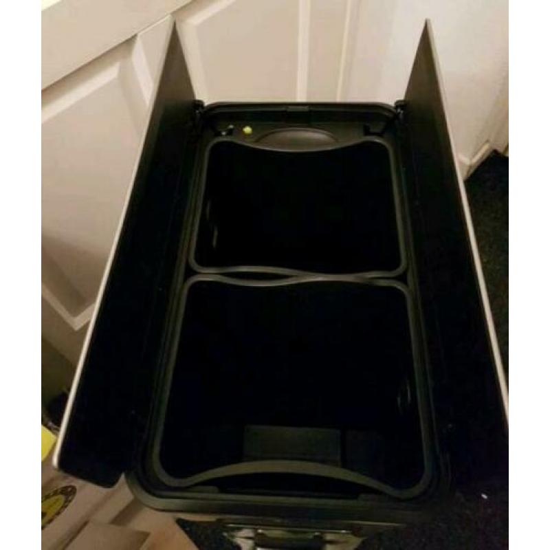 EKO Ecofly 20+20 liter recycle pedaalemmer mat RVS