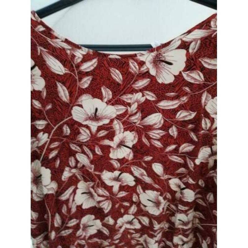 Roestbruine top Miss Etam Plus Collectie mt52