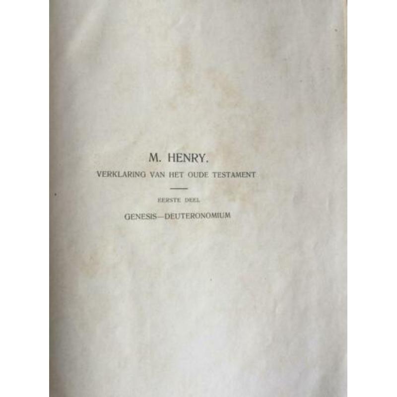 1912 Matthew Henry bijbelverklaring I-II-III OT (Jehovah)